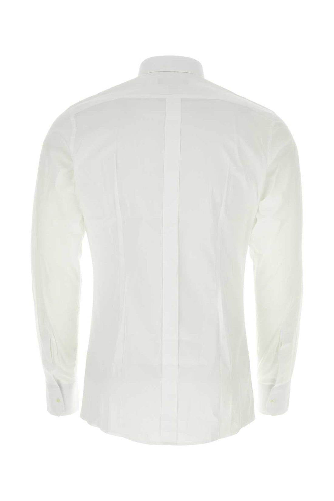 Dolce &amp; Gabbana Men White Stretch Poplin Shirt