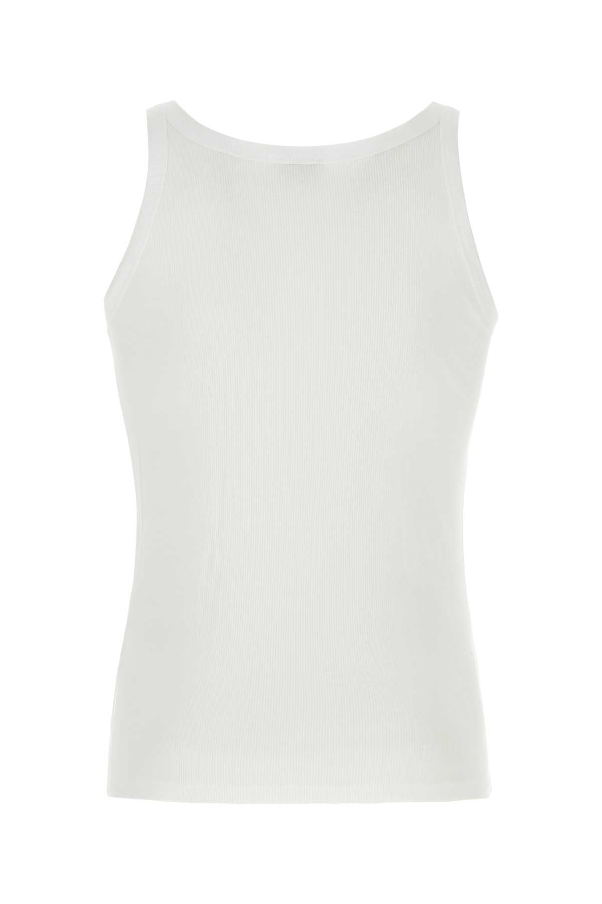 Dolce &amp; Gabbana Men White Cotton Marcello Tank Top