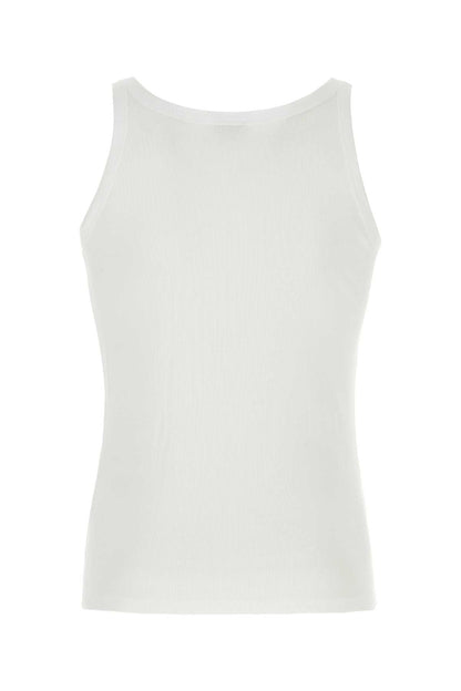 Dolce &amp; Gabbana Men White Cotton Marcello Tank Top