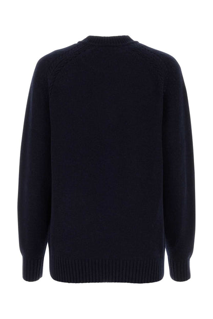 Chloe Women Midnight Blue Cashmere Blend Oversize Sweater by Luosophy