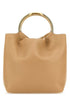 Valentino Garavani Women Beige Leather Bucket Bag by Luosophy
