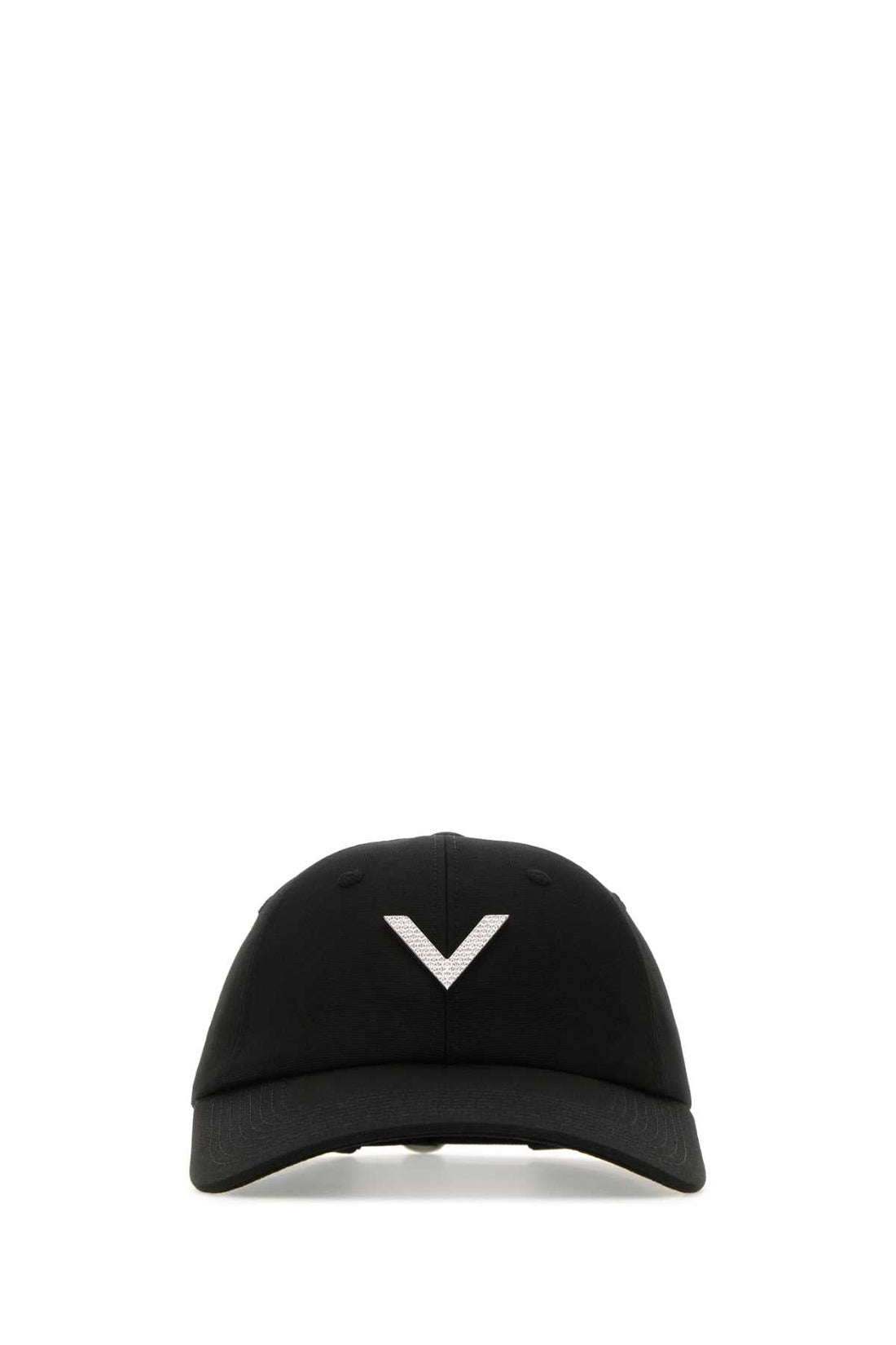 Valentino Garavani Women Black Stretch Cotton Baseball Cap by Luosophy