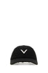 Valentino Garavani Women Black Stretch Cotton Baseball Cap by Luosophy
