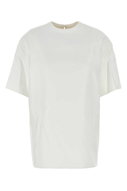 Valentino Garavani Women White Cotton Blend T-Shirt