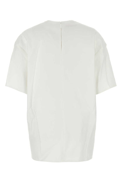 Valentino Garavani Women White Cotton Blend T-Shirt