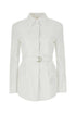 Valentino Garavani Women White Poplin Overcoat by Luosophy