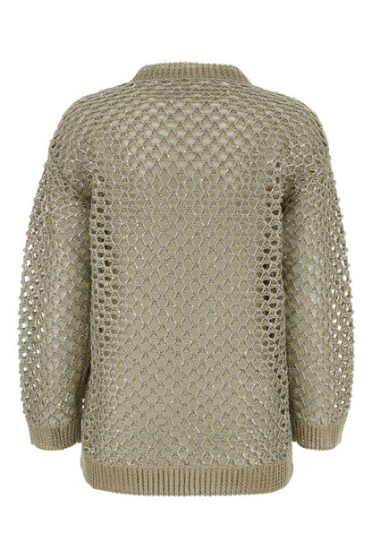 Valentino Garavani Women Embellished Crochet Sweater by Luosophy