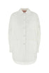 Valentino Garavani Women White Cotton Blend Oversize Jacket by Luosophy
