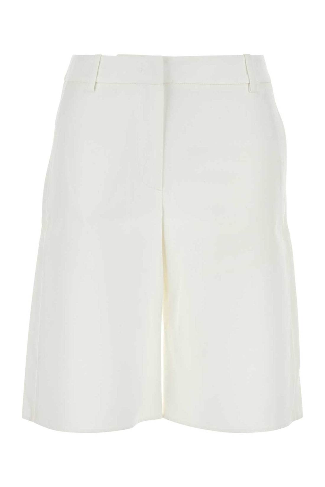 Valentino Garavani Women White Cotton Blend Shorts by Luosophy
