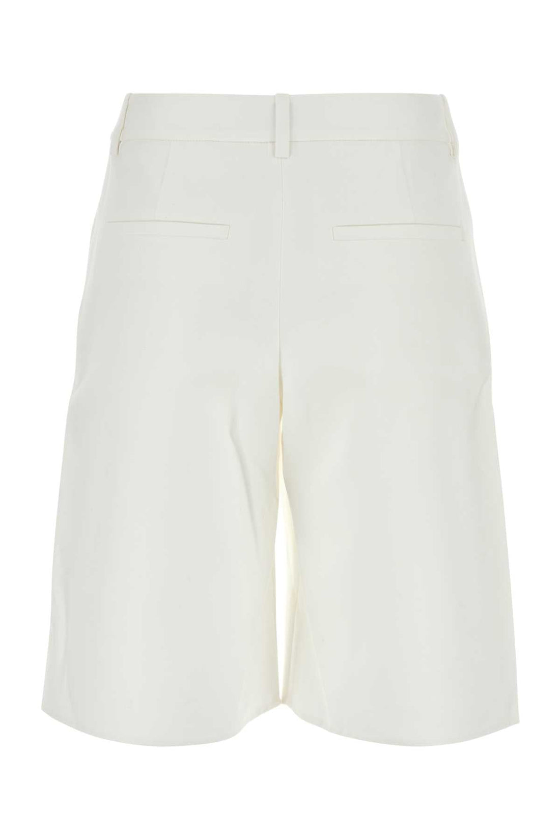 Valentino Garavani Women White Cotton Blend Shorts by Luosophy