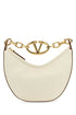 Valentino Garavani Women Ivory Leather Mini Hobo Vlogo Moon Handbag by Luosophy
