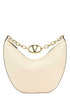Valentino Garavani Women Ivory Leather Medium Hobo Vlogo Moon Shoulder Bag by Luosophy