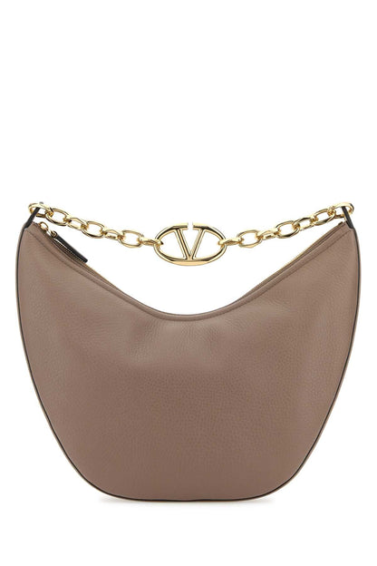 Valentino Garavani Women Antiqued Pink Leather Medium Hobo Vlogo Moon Shoulder Bag by Luosophy