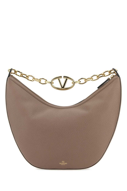 Valentino Garavani Women Antiqued Pink Leather Medium Hobo Vlogo Moon Shoulder Bag by Luosophy