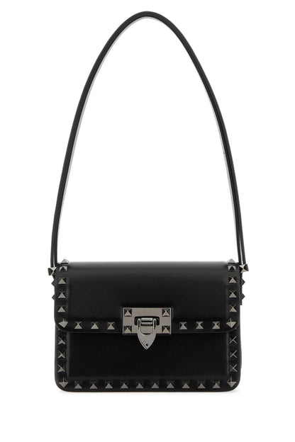 Valentino Garavani Women Black Leather Rockstud23 Shoulder Bagâ by Luosophy