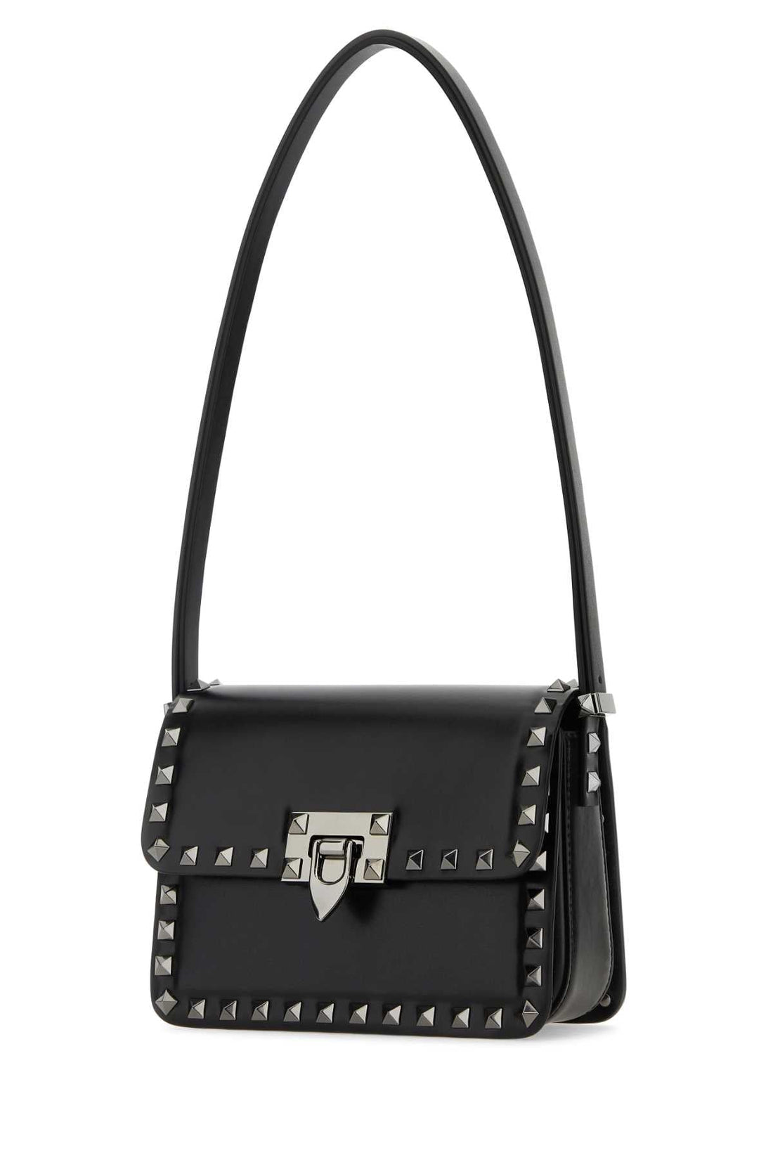 Valentino Garavani Women Black Leather Rockstud23 Shoulder Bagâ by Luosophy