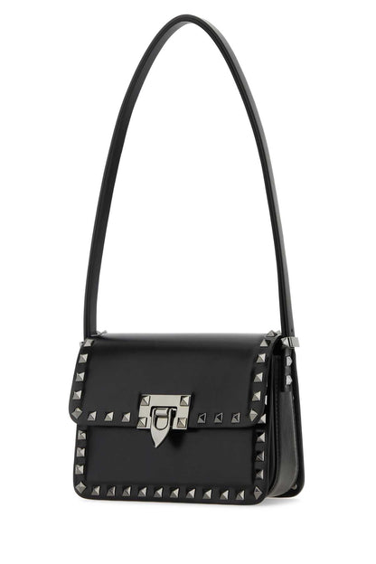 Valentino Garavani Women Black Leather Rockstud23 Shoulder Bagâ by Luosophy