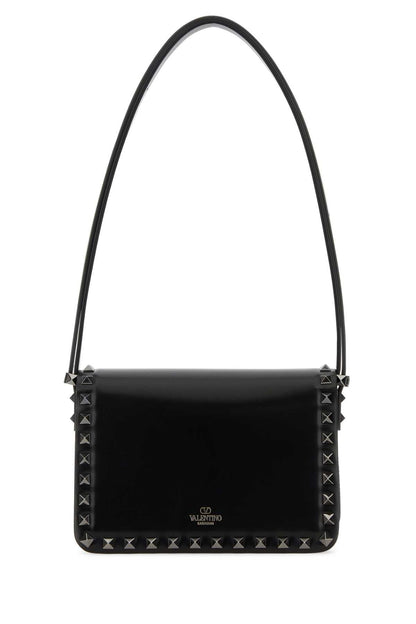 Valentino Garavani Women Black Leather Rockstud23 Shoulder Bagâ by Luosophy