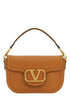 Valentino Garavani Women Camel Leather Alltime Shoulder Bag by Luosophy