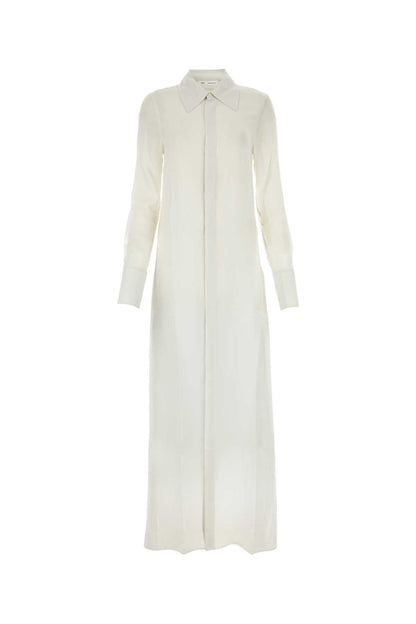 Ami Women Chalk Crepe Shirt Dress by Luosophy