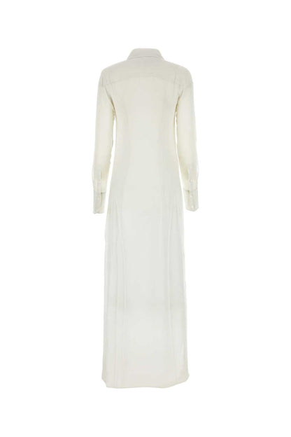 Ami Women Chalk Crepe Shirt Dress by Luosophy