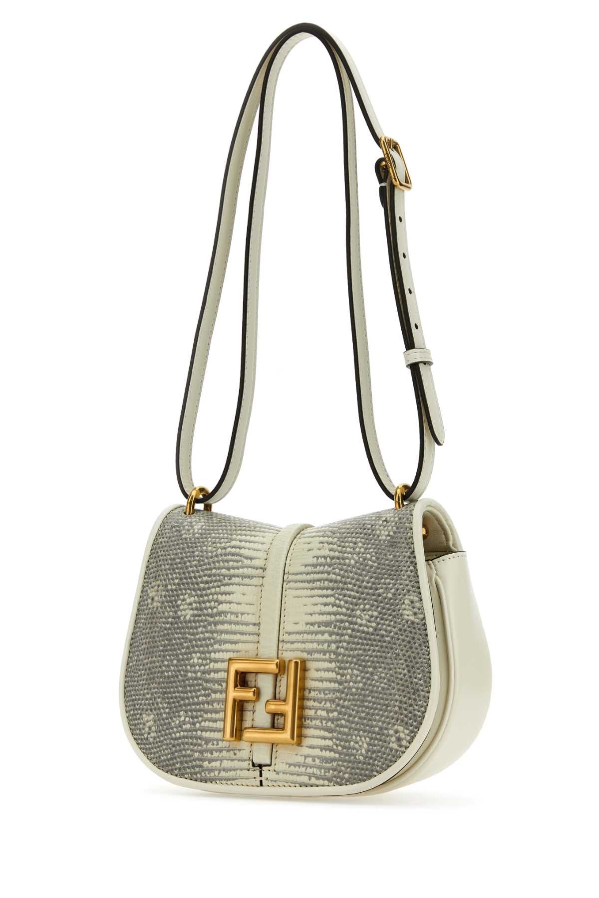 Fendi Women White Leather Mini C Mon Crossbody Bag by Luosophy