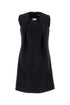 Versace Women Black Twill Mini Dress by Luosophy