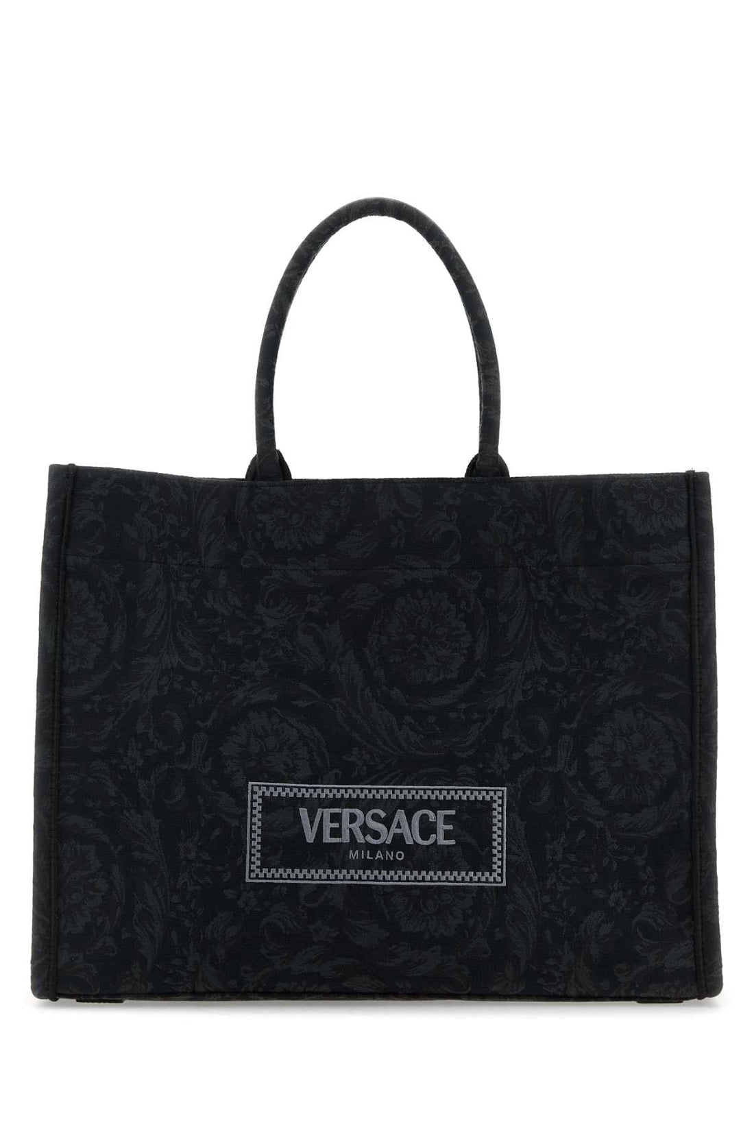 Versace Women Embroidered Fabric Big Athena Shopping Bag by Luosophy