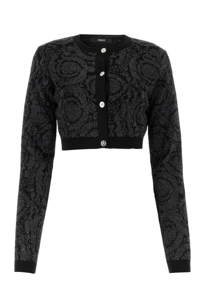 Versace Women Embroidered Stretch Viscose Blend Cardigan by Luosophy