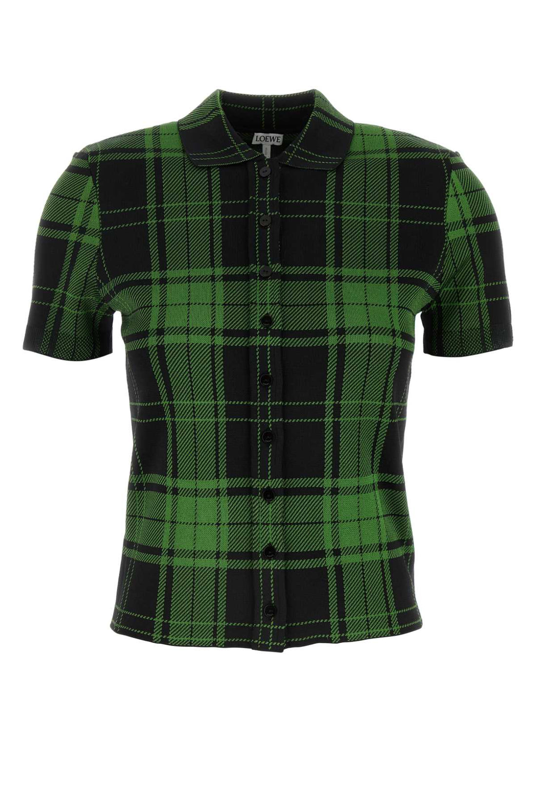 Loewe Women Embroidered Stretch Silk Blend Shirt
