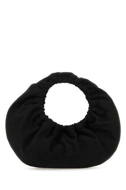 Alexander Wang Women Black Fabric Crescent Small Handbag by Luosophy