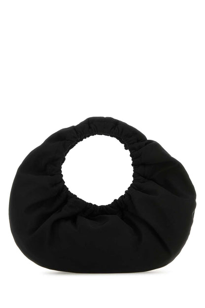 Alexander Wang Women Black Fabric Crescent Small Handbag by Luosophy