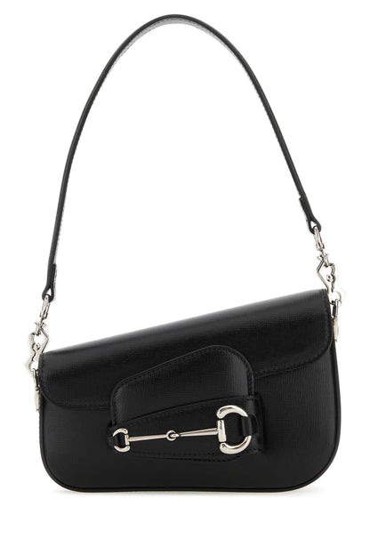 Gucci Women Black Leather Mini Gucci Horsebit 1955 Handbag by Luosophy