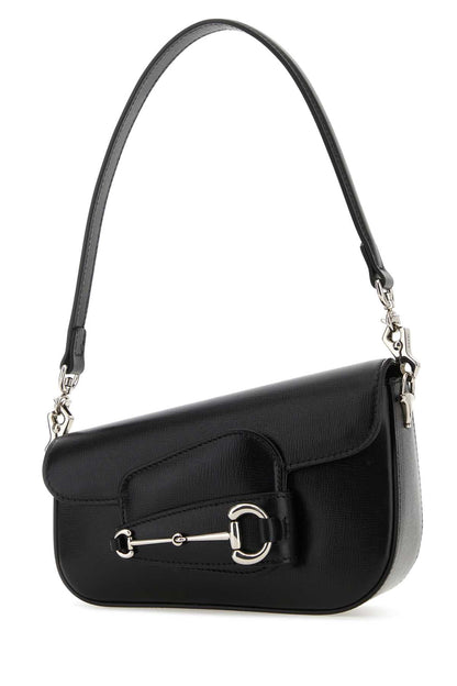 Gucci Women Black Leather Mini Gucci Horsebit 1955 Handbag by Luosophy