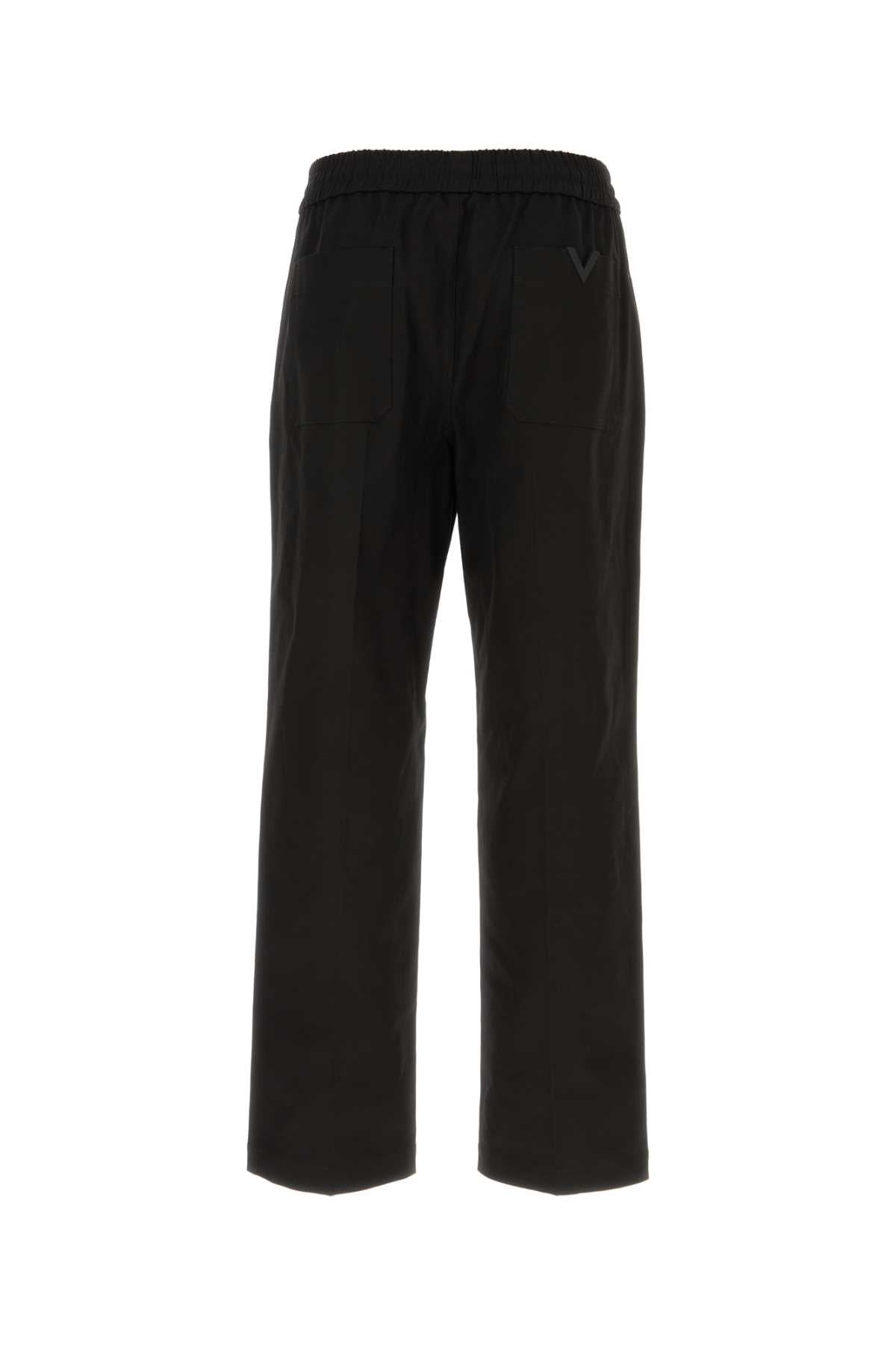 Valentino Garavani Men Black Stretch Cotton Pant by Luosophy