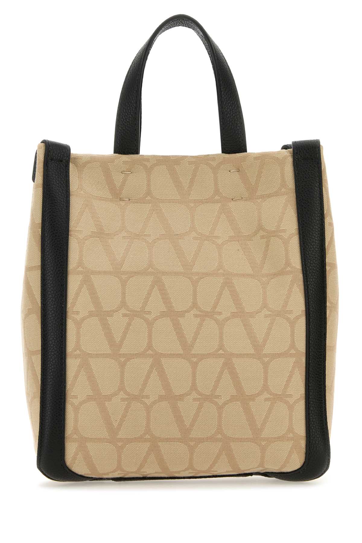 Valentino Garavani Men Beige Toile Iconographe Shopping Bag by Luosophy