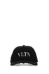 Valentino Garavani Men Black Gabardine Baseball Cap by Luosophy