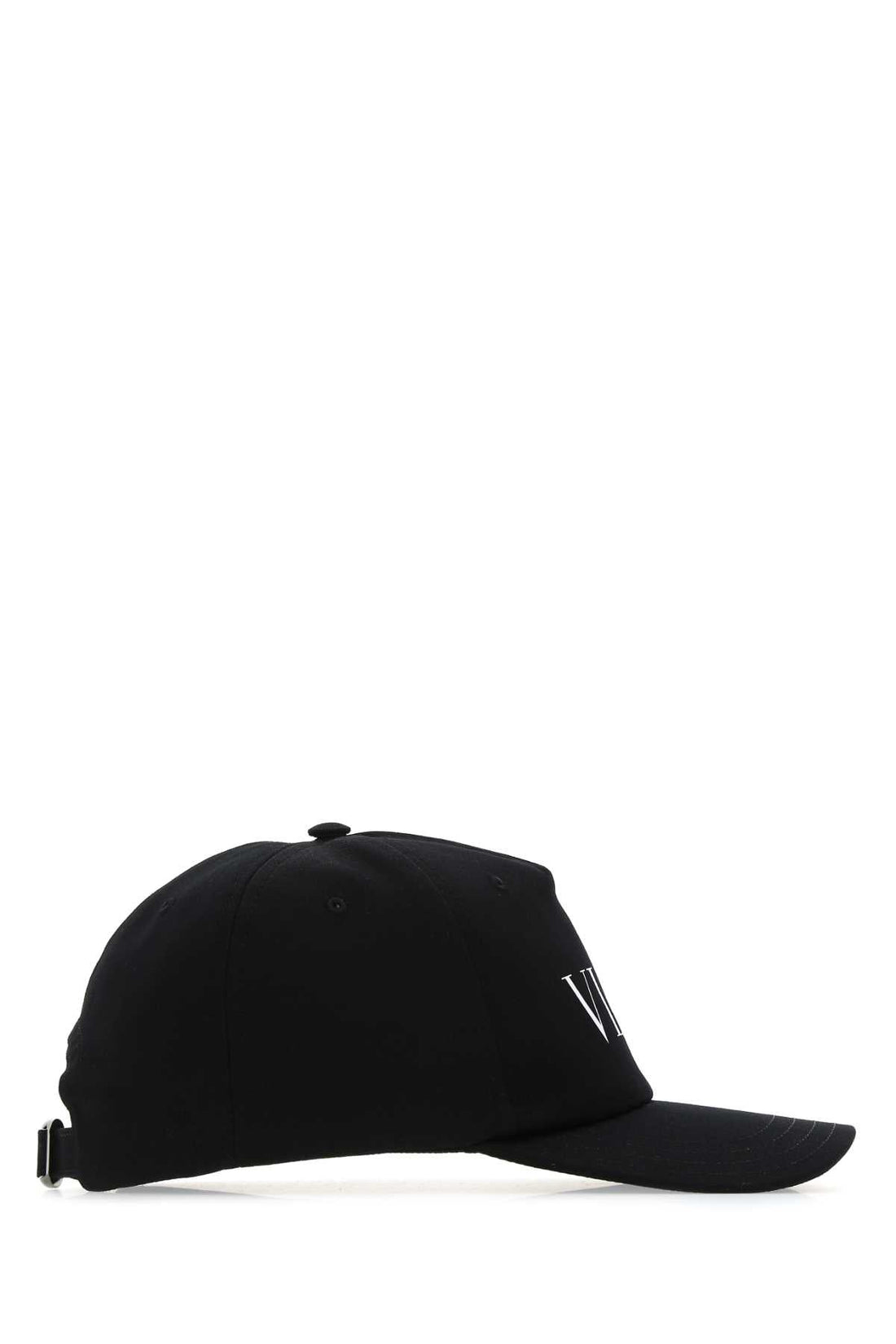 Valentino Garavani Men Black Gabardine Baseball Cap by Luosophy