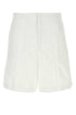 Valentino Garavani Men White Cotton Blend Bermuda Shorts by Luosophy