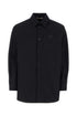 Valentino Garavani Men Midnight Blue Stretch Cotton Shirt by Luosophy