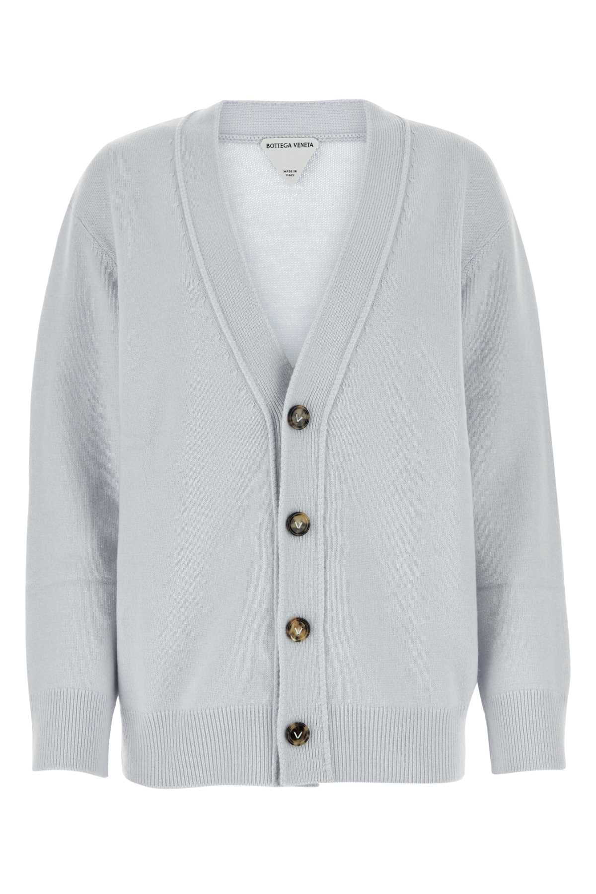 Bottega Veneta Women Powder Blue Stretch Cashmere Blend Cardigan by Luosophy