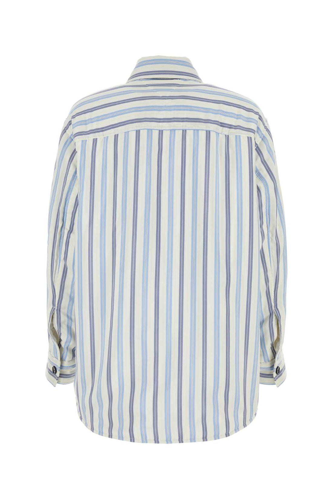 Bottega Veneta Women Embroidered Silk Oversize Padded Shirt by Luosophy