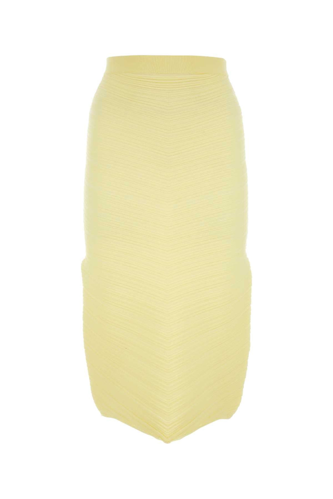 Bottega Veneta Women Yellow Stretch Cotton Blend Skirt by Luosophy