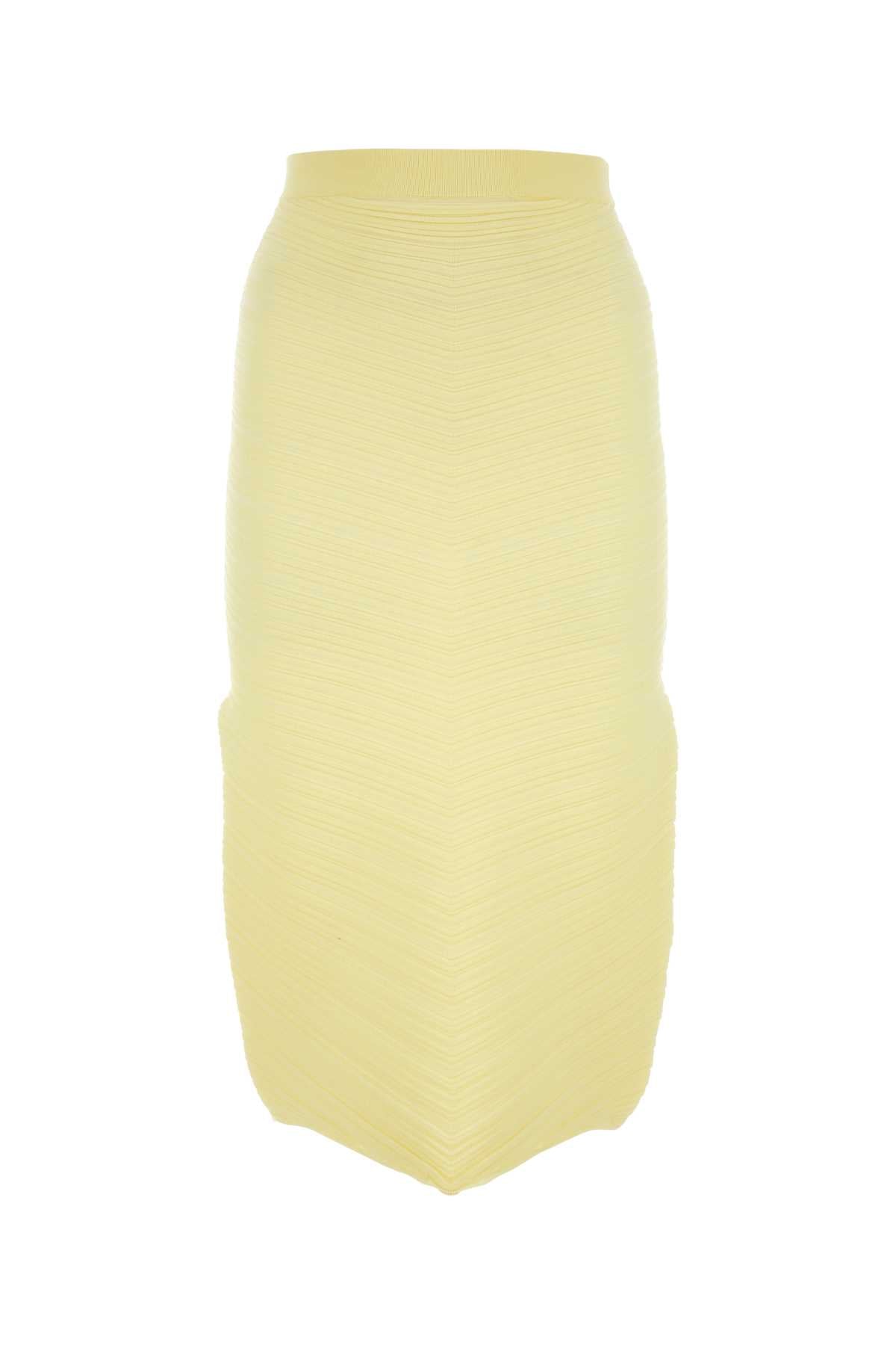 Bottega Veneta Women Yellow Stretch Cotton Blend Skirt by Luosophy
