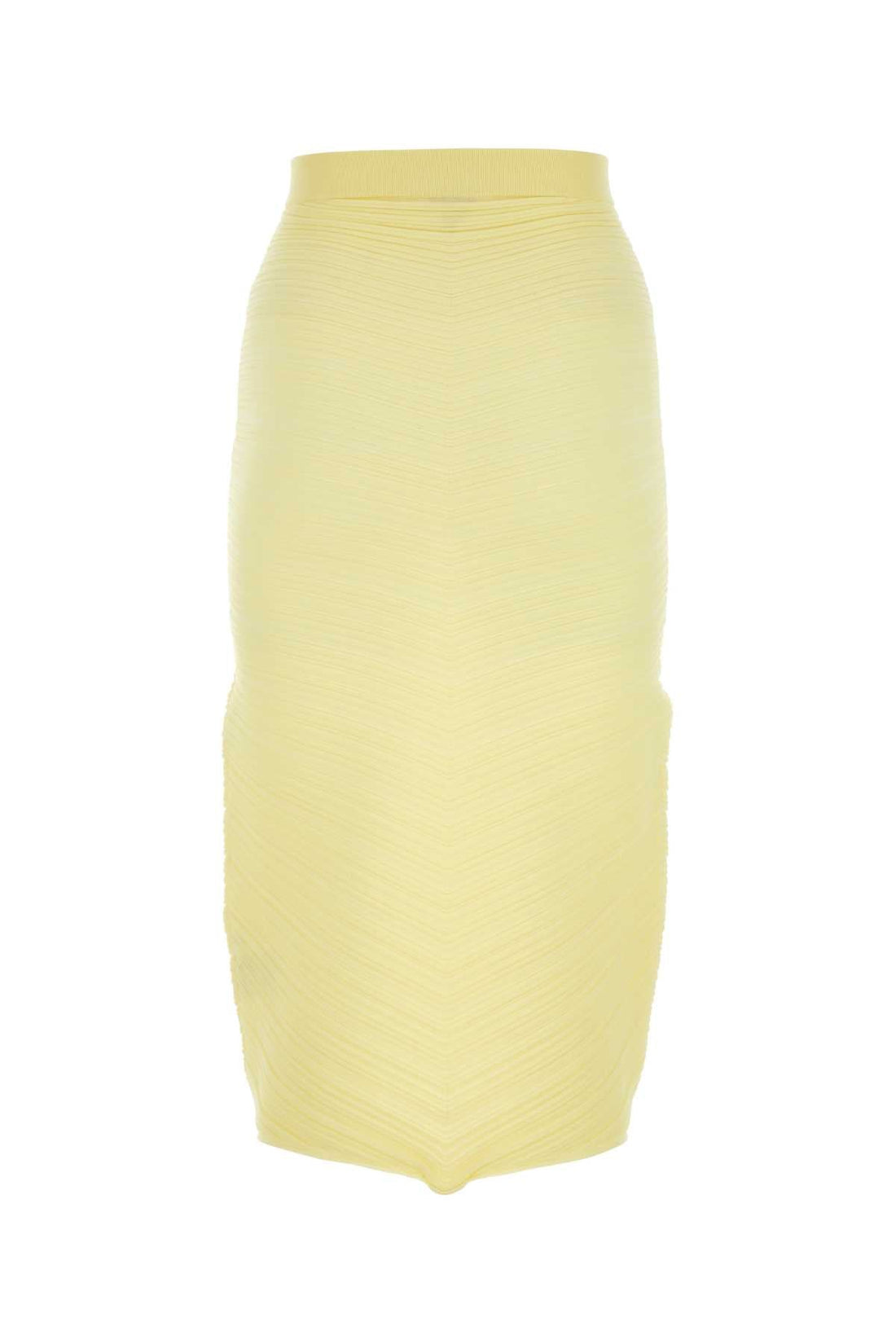 Bottega Veneta Women Yellow Stretch Cotton Blend Skirt by Luosophy