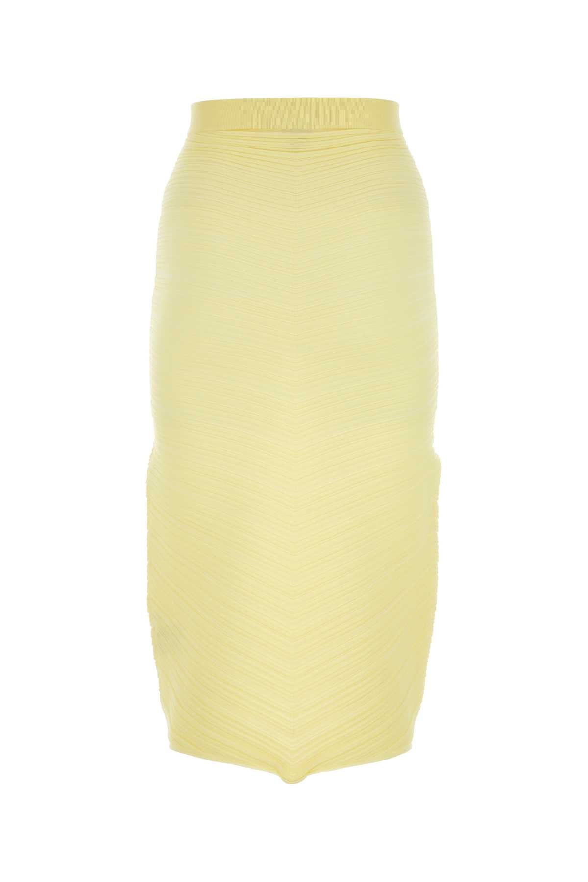 Bottega Veneta Women Yellow Stretch Cotton Blend Skirt by Luosophy