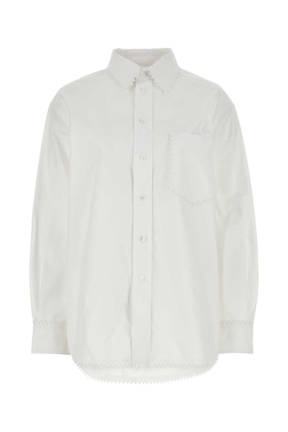 Bottega Veneta Women White Oxford Shirt by Luosophy