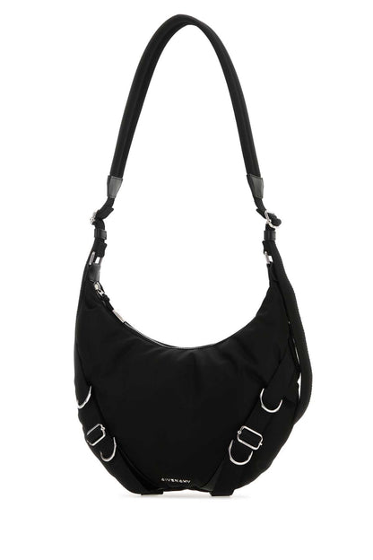 Givenchy Men Black Nylon Blend Voyou Crossbody Bag by Luosophy