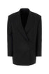 Givenchy Women Black Wool Blend Oversize Blazer by Luosophy