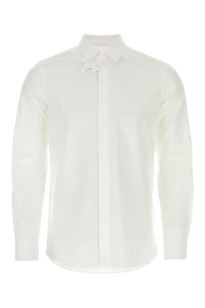 Valentino Garavani Men White Popeline Shirt by Luosophy